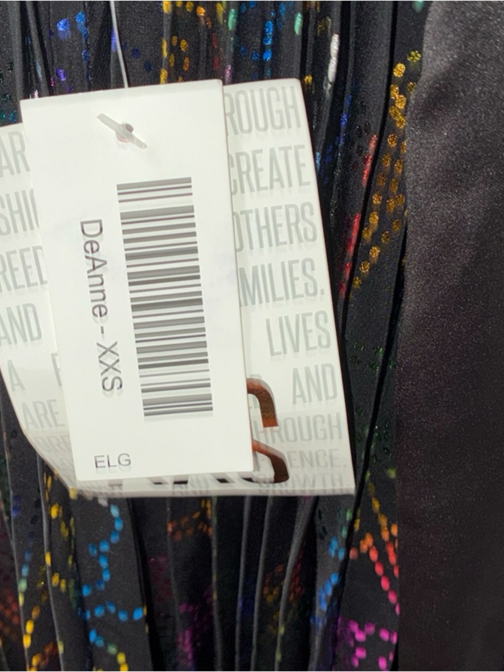 Formal Wrap Dress With Black Top & Pleated Rainbow Foil Maxi Skirt - Picture 6 of 7